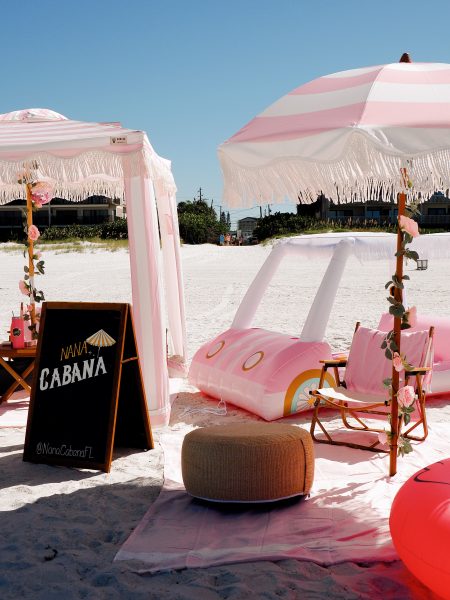 clearwater-beach-bachelorette-party-setup-nana-cabana-umbrella